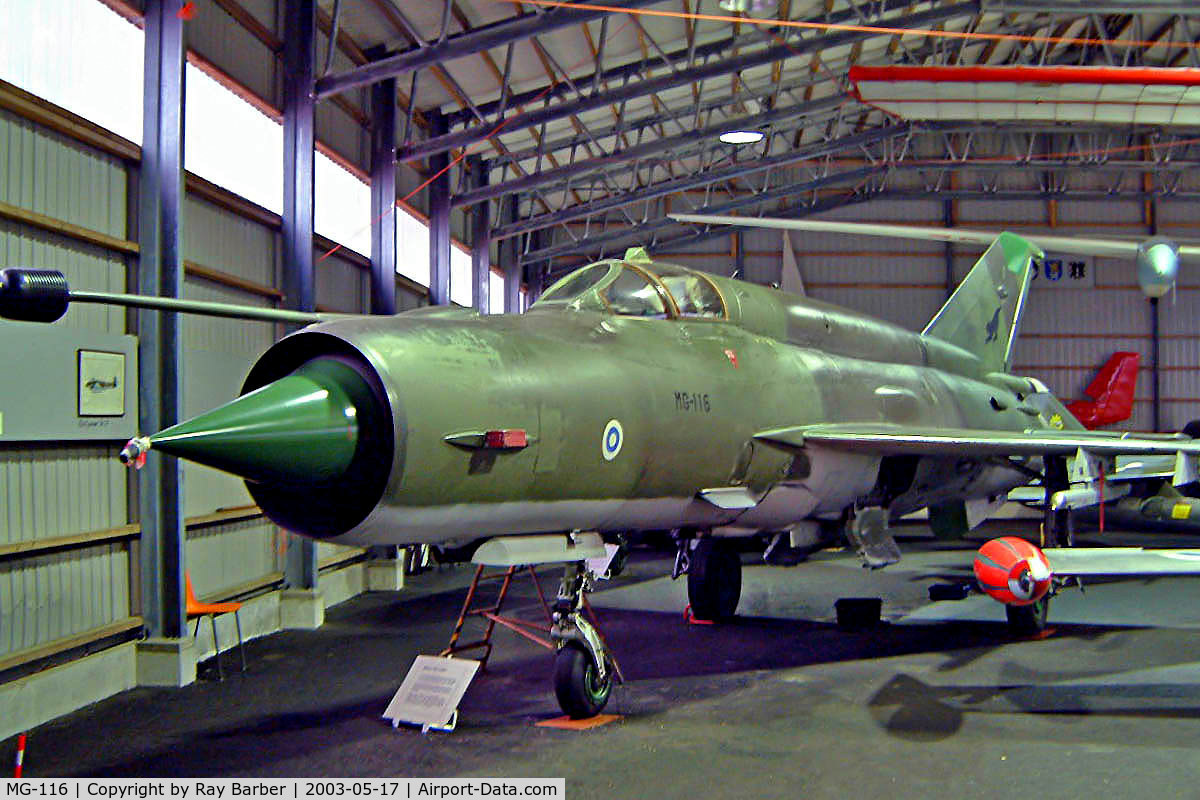 MG-116, 1980 Mikoyan-Gurevich MiG-21bis-L C/N N75083895, Mikoyan Mig-21bis Fishbed L [N75083895] Kymi~OH 17/05/2003