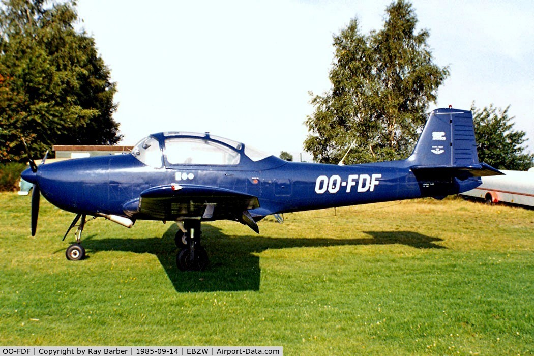 OO-FDF, 1959 Piaggio FWP-149D C/N 087, Piaggio FWP-149D [087] Genk-Zwartberg~OO 14/09/1985