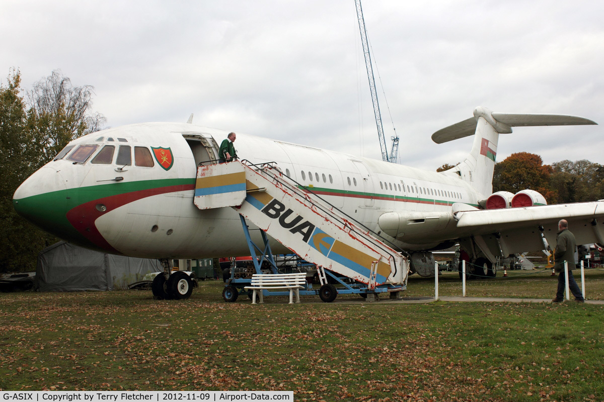 G-ASIX, 1963 Vickers VC10 Srs 1103 C/N 820, 1964 Vickers VC10 Srs 1103, c/n: 820 at Brooklands Museum
