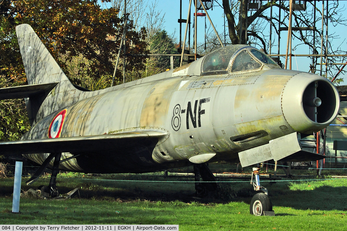 084, Dassault Mystere 4A C/N 84, 084 (8-NF), Dassault Mystere 4A, c/n: 84 at Headcorn