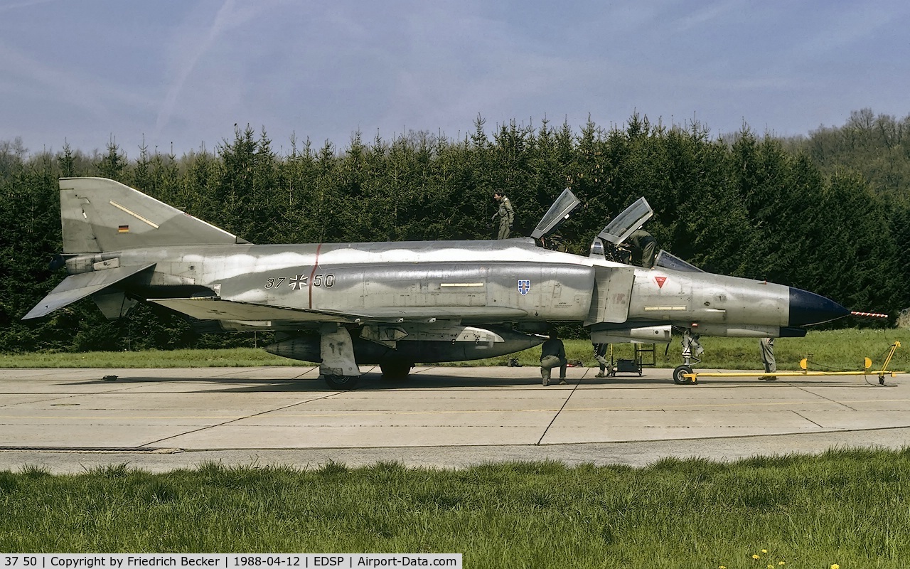 37 50, 1972 McDonnell Douglas F-4F Phantom II C/N 4471, pre-flight checks at Fliegerhorst Pferdsfeld