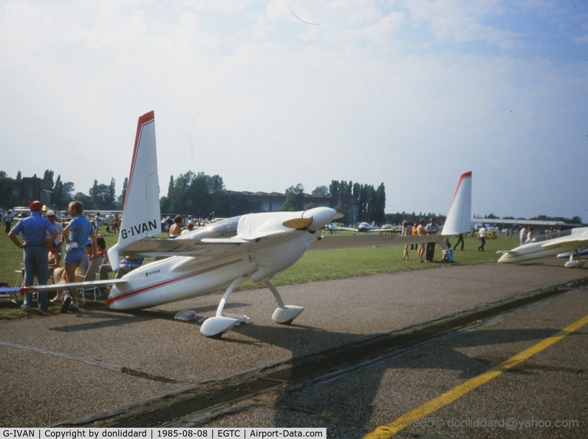 G-IVAN, 1981 Rutan Twin-EZ (VariEze Mod) C/N PFA 074-10502, EGTC, Cranfield, PFA, 