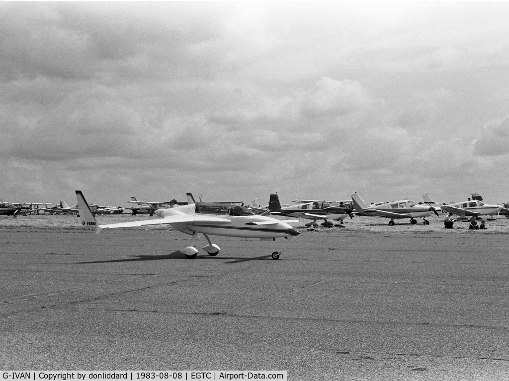 G-IVAN, 1981 Rutan Twin-EZ (VariEze Mod) C/N PFA 074-10502, G-IVAN  rutan VariEze cranfield airfield PFA meeting 1983
