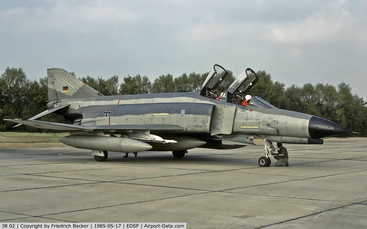 38 02, McDonnell Douglas F-4F Phantom II C/N 4611, last chance inspection at Fliegerhorst Pferdsfeld