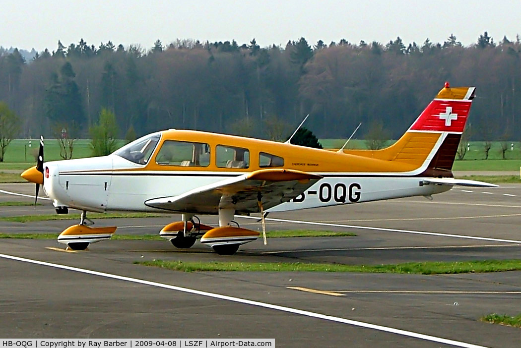 HB-OQG, 1974 Piper PA-28-151 Cherokee Warrior C/N 28-7415089, Piper PA-28-151 Cherokee Warrior [28-7415089] Birrfeld~HB 08/04/2009