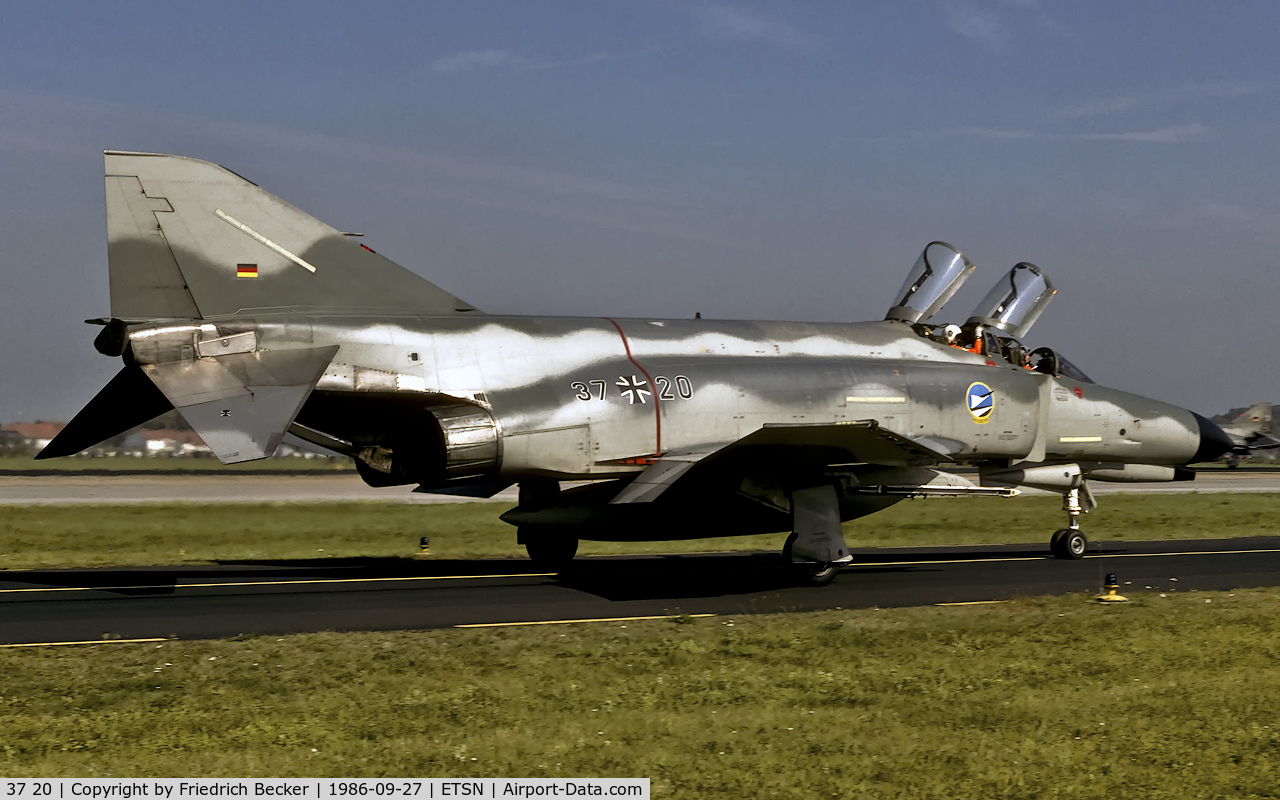 37 20, 1972 McDonnell Douglas F-4F Phantom II C/N 4397, taxying to the flightline at Fliegerhorst Neuburg