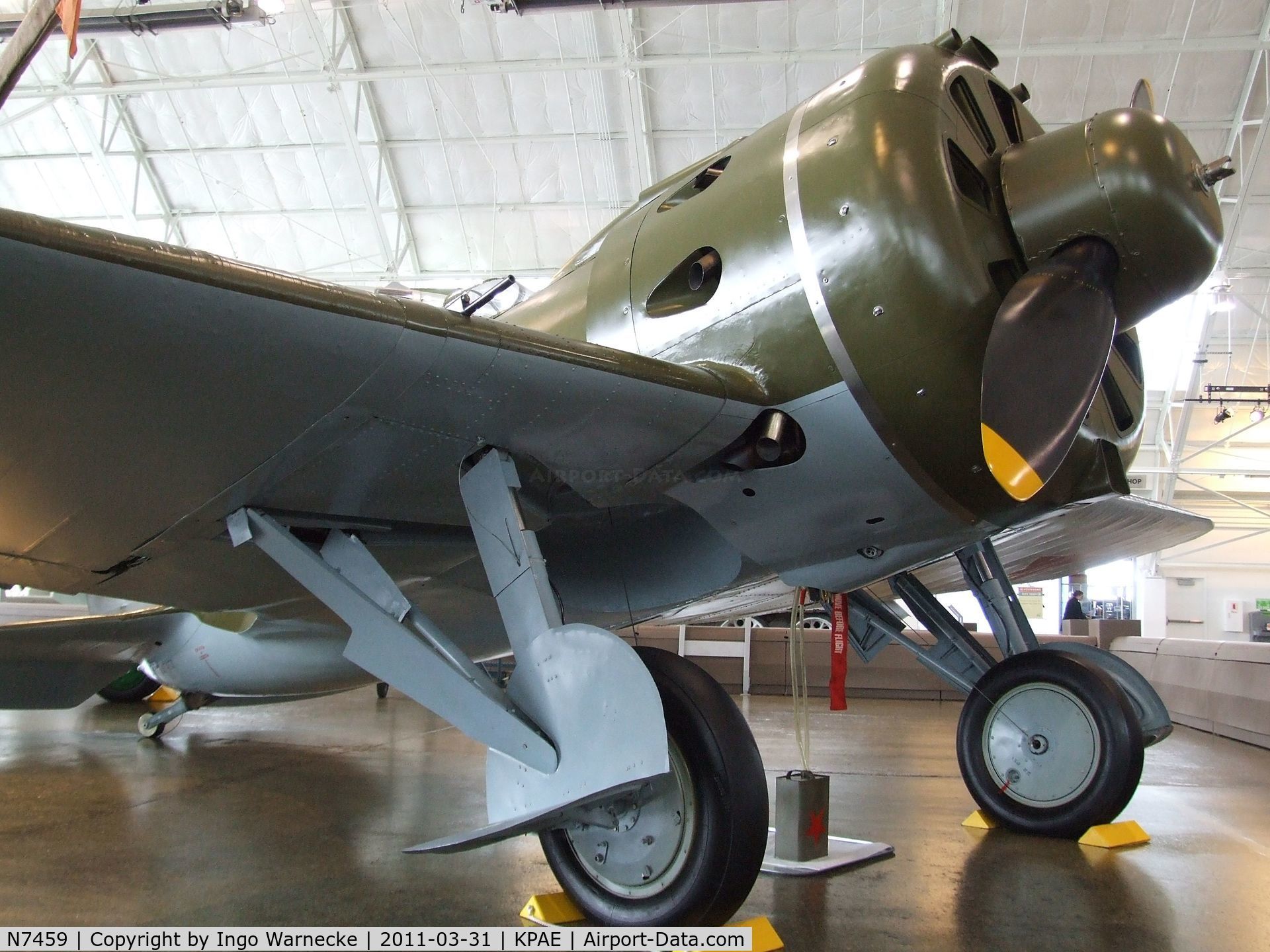 N7459, 1940 Polikarpov I-16 Type 24 C/N 2421014, Polikarpov I-16 Type 24 at the Flying Heritage Collection, Everett WA