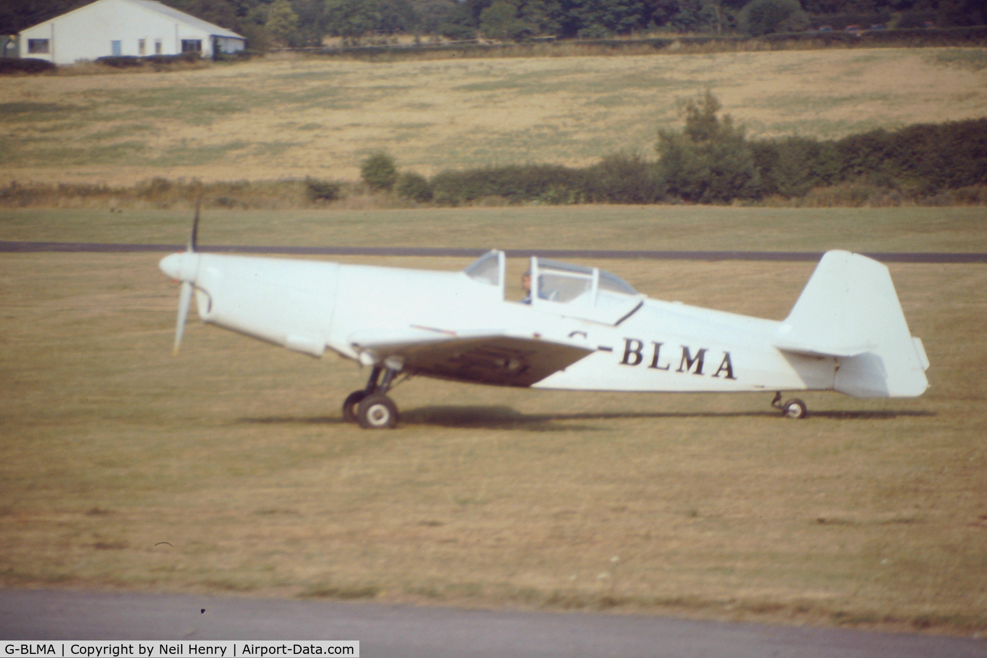 G-BLMA, 1967 Zlin Z-526 Trener Master C/N 922, Scanned from original slide taken at Redhill, Surrey, UK. in July 1989