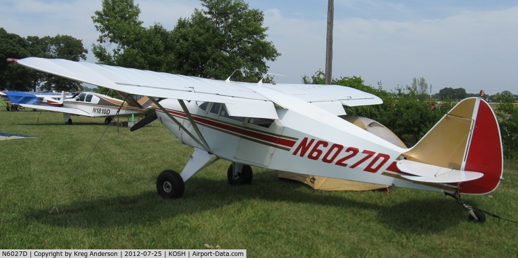 N6027D, 1956 Piper PA-22-150 C/N 22-4680, EAA AirVenture 2012