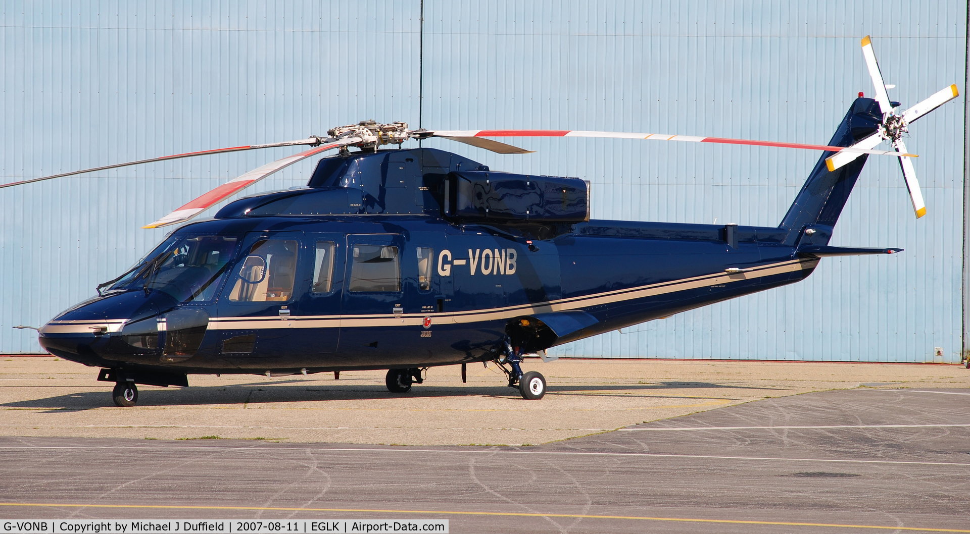 G-VONB, 1992 Sikorsky S-76B C/N 760399, Sikorsky S-76B at its Blackbushe base on 11th August 2007
