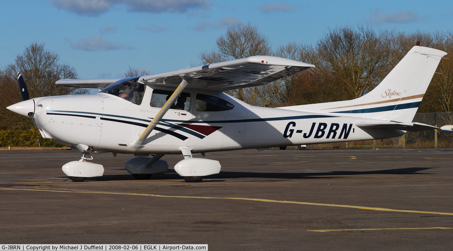 G-JBRN, 1997 Cessna 182S Skylane C/N 18280029, Smart Cessna Skylane visiting Blackbushe on 6th February 2008