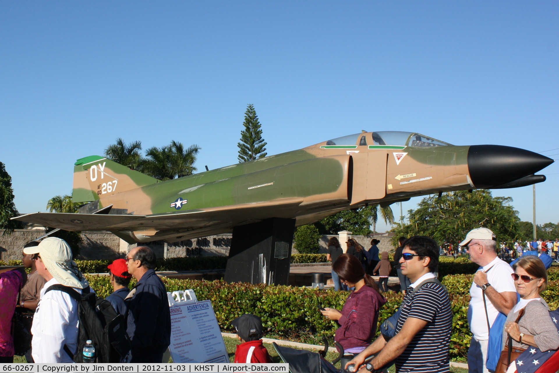 66-0267, 1966 McDonnell F-4D Phantom II C/N 1933, F-4E Phantom II  of the 482nd Fighter Wing at Homestead Air Reserve Base  (60-267) sits on display outside Homestead Air Reserve Base