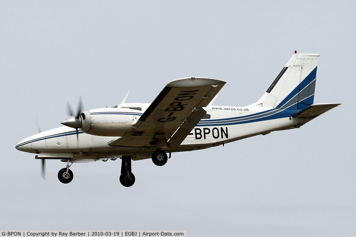 G-BPON, 1975 Piper PA-34-200T Seneca II C/N 34-7570040, Piper PA-34-200T Seneca II [34-7570040] Staverton~G 19/03/2010