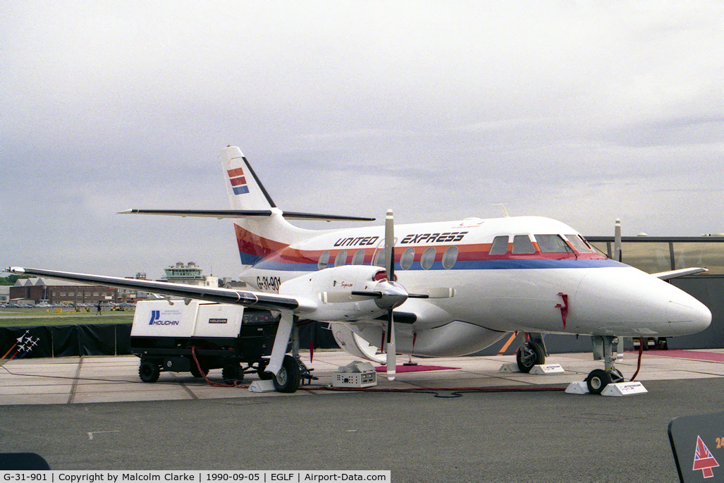 G-31-901, 1990 British Aerospace BAe-3201 Jetstream C/N 901, British Aerospace BAe-3201 Jetstream Super 31 at Farnborough International in September 1990.