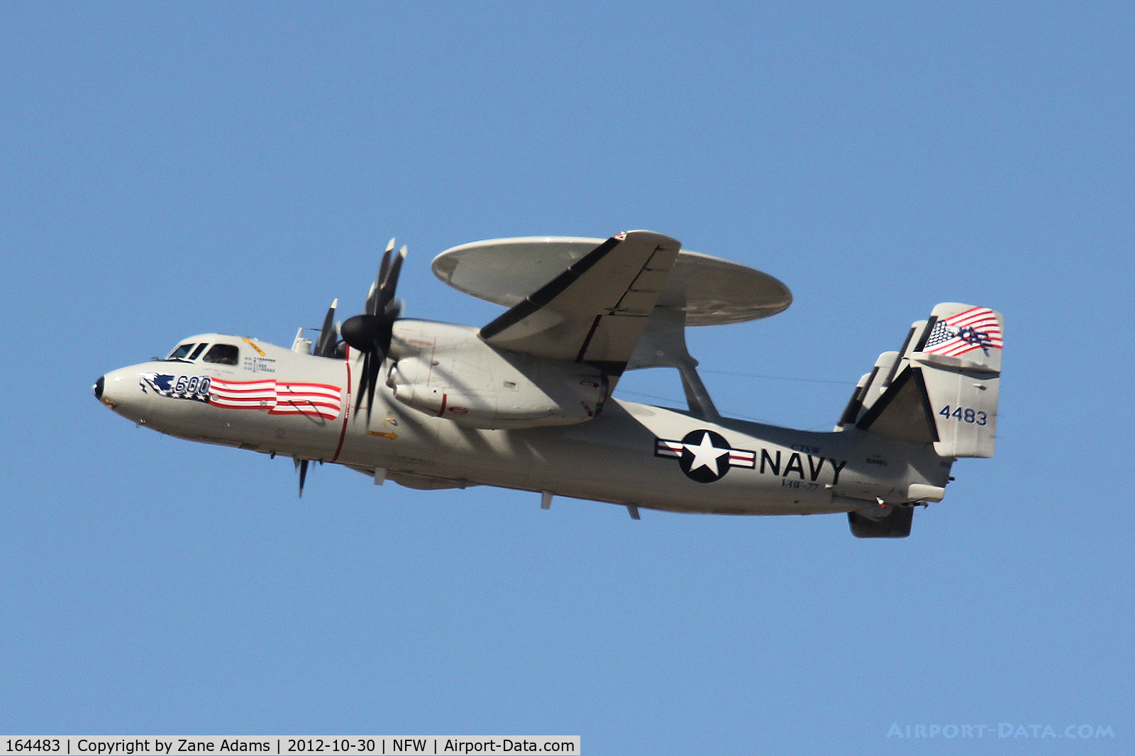 164483, Northrop Grumman E-2C Hawkeye C/N A149, Departing NAS JRB Fort Worth