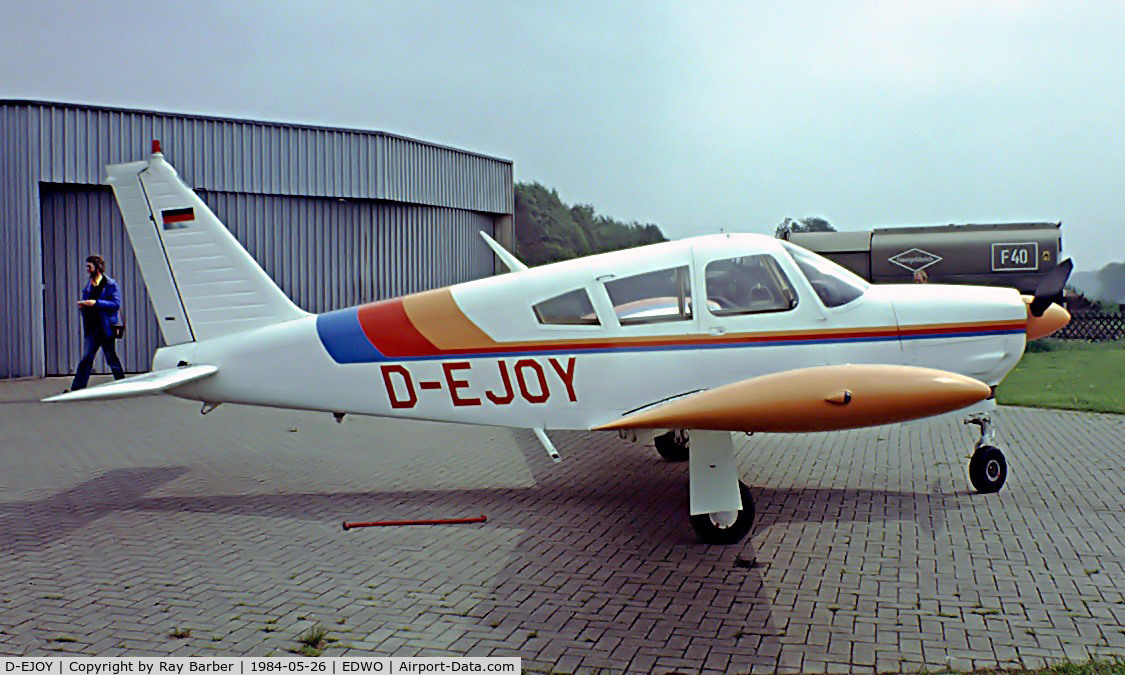 D-EJOY, Piper PA-28R-200 Cherokee Arrow C/N 28R-35616, Piper PA-28R-200 Cherokee Arrow [28R-35616] Osnabruck~D 26/05/1984. Image taken from a slide.