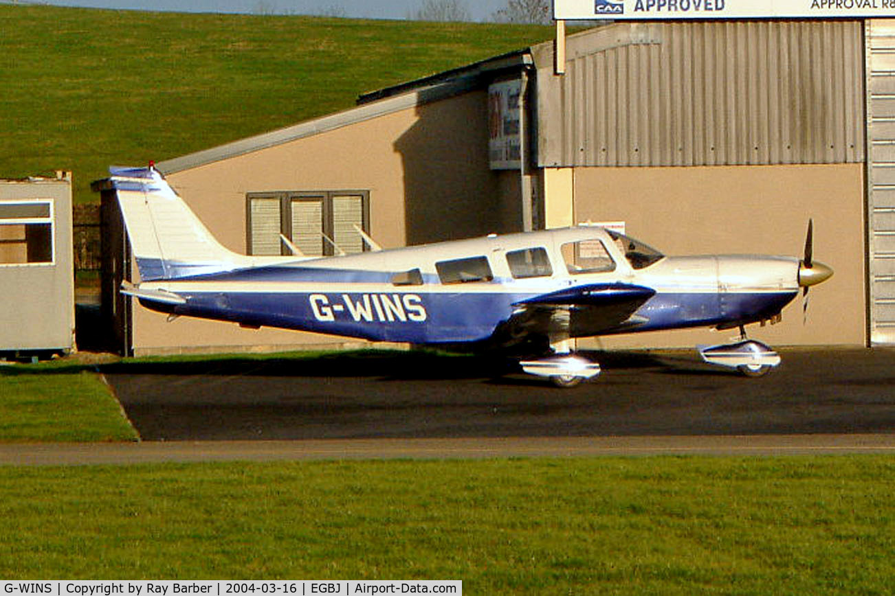 G-WINS, 1976 Piper PA-32-300 Cherokee Six Cherokee Six C/N 32-7640065, Piper PA-32-300 Cherokee Six [32-7640065] Staverton~G 16/03/2004
