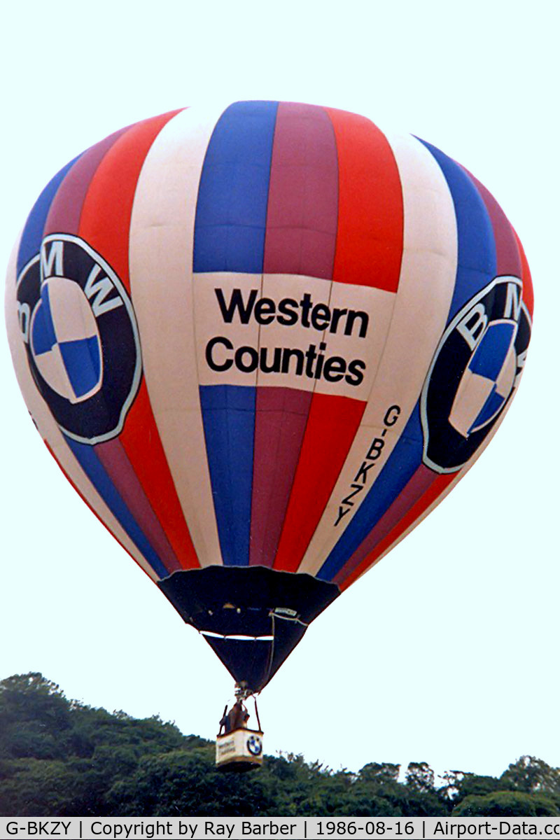 G-BKZY, 1983 Cameron Balloons N-77 C/N 1017, Cameron N-77 HAFB [1017] Ashton Court~ G 16/08/1986