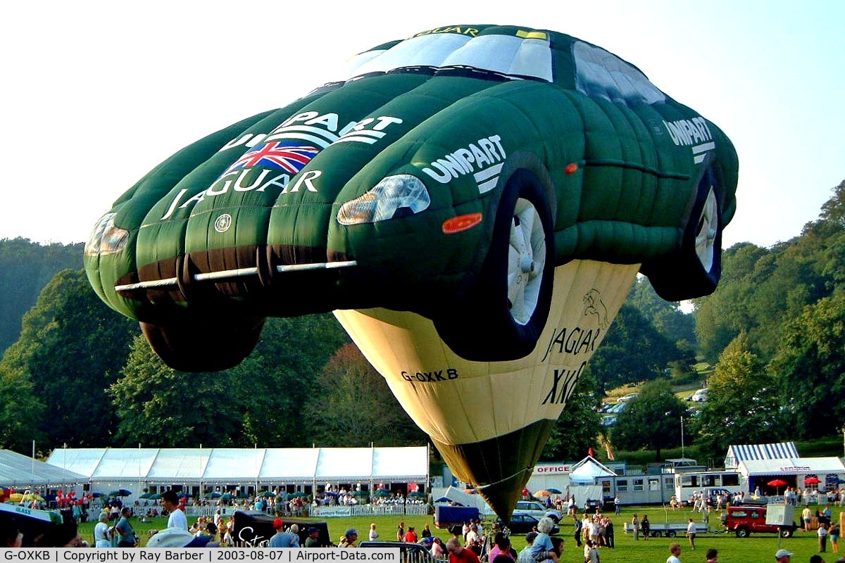 G-OXKB, 1996 Cameron Balloons Sports Car-110 C/N 3941, Cameron SS Jaguar Car-XK8 HAFB [3941] Ashton Court~G 07/08/2003