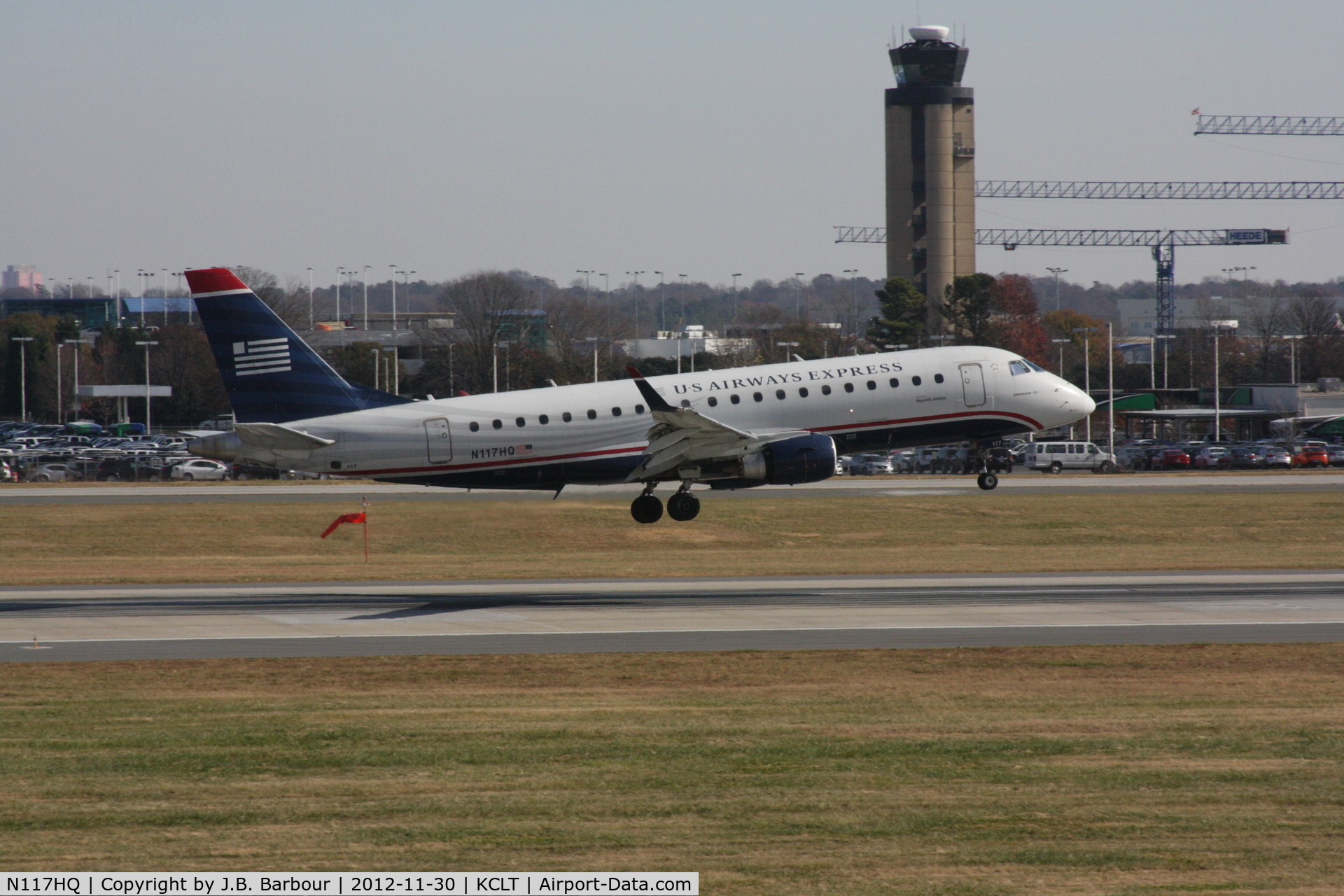 N117HQ, 2007 Embraer 175LR (ERJ-170-200LR) C/N 17000184, Charlotte,NC