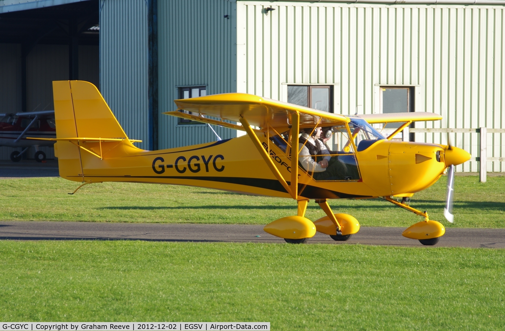 G-CGYC, 2012 Aeropro Eurofox 912(S) C/N LAA 376-15100, Just landed.