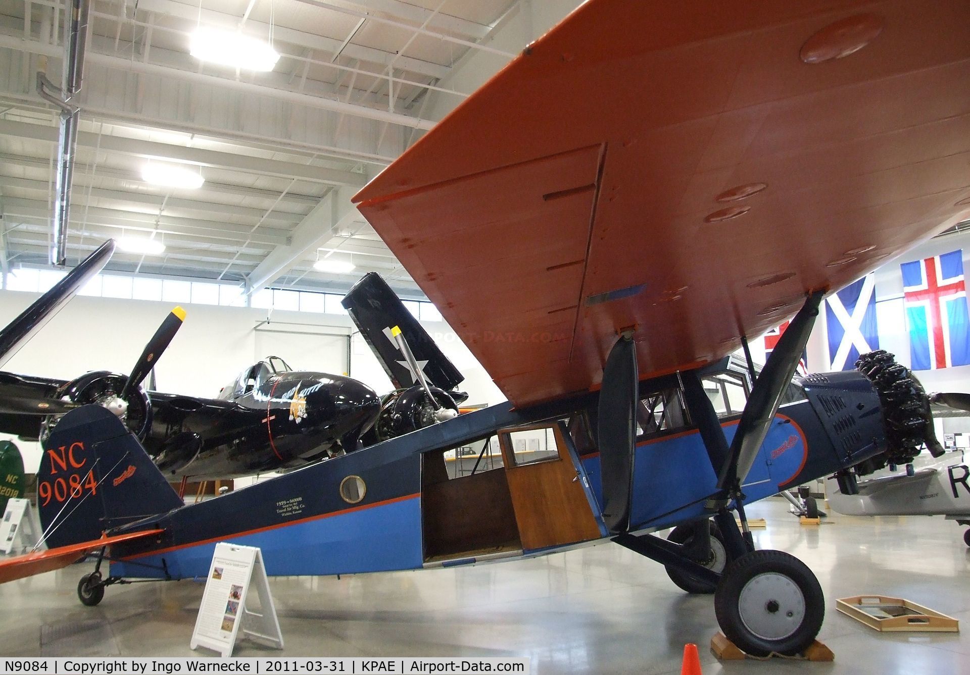 N9084, 1929 Travel Air S-6000-B C/N 865, Travel Air S-6000-B at the Historic Flight Foundation, Everett WA