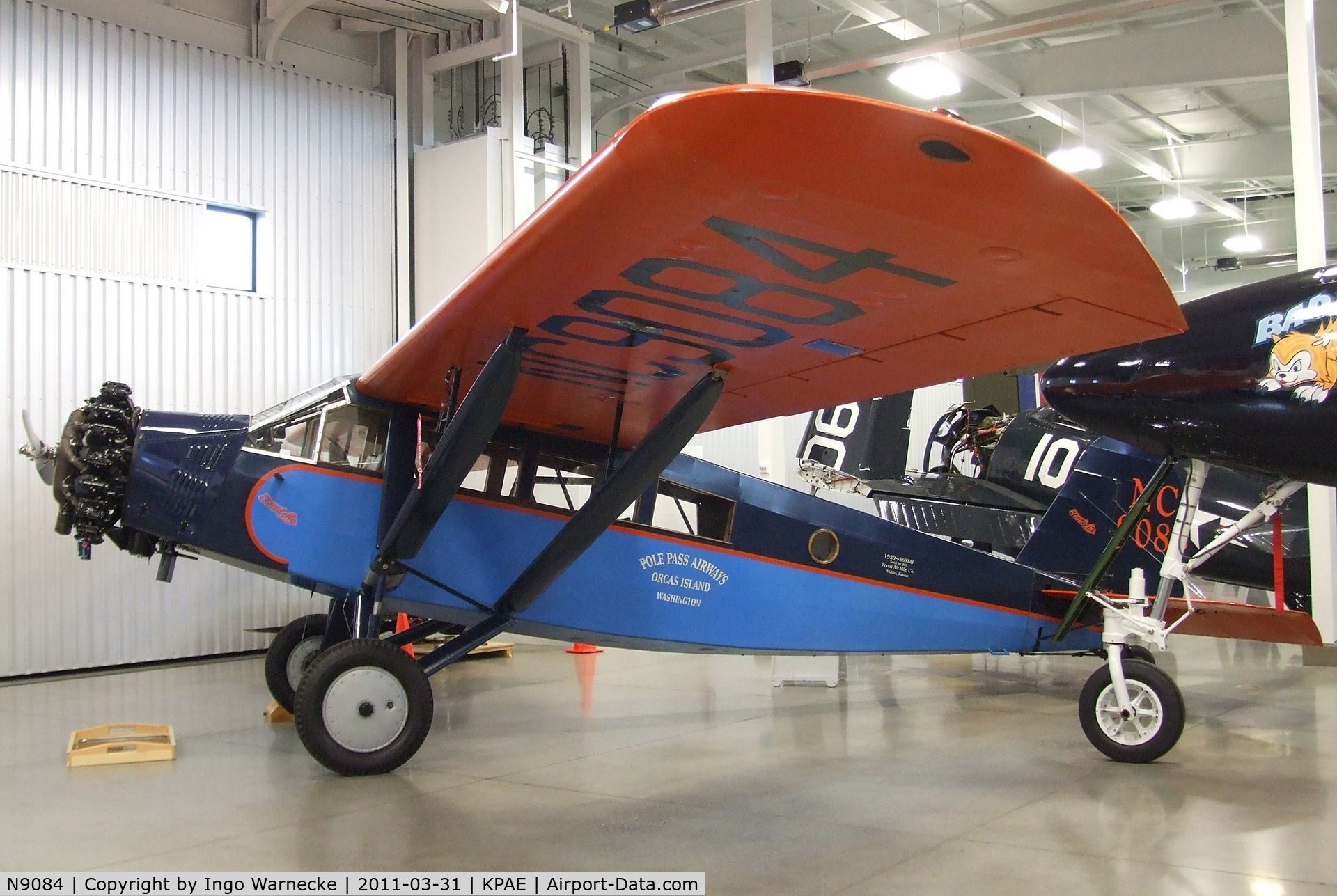 N9084, 1929 Travel Air S-6000-B C/N 865, Travel Air S-6000-B at the Historic Flight Foundation, Everett WA