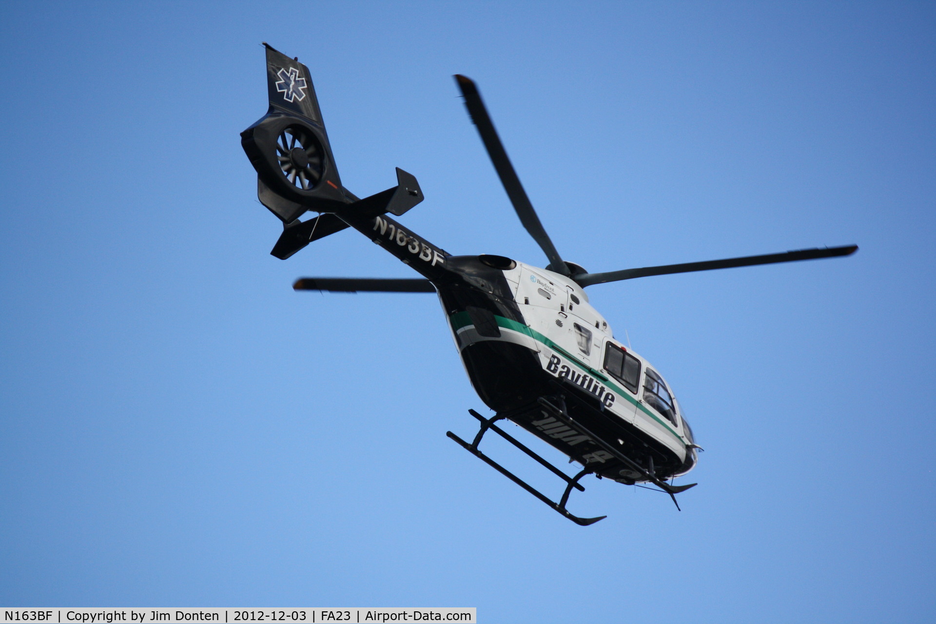 N163BF, Eurocopter EC-135P-2+ C/N 0671, Bayflite 2 (N163BF) prepares for departs from the roof of Sarasota Memorial Hospital