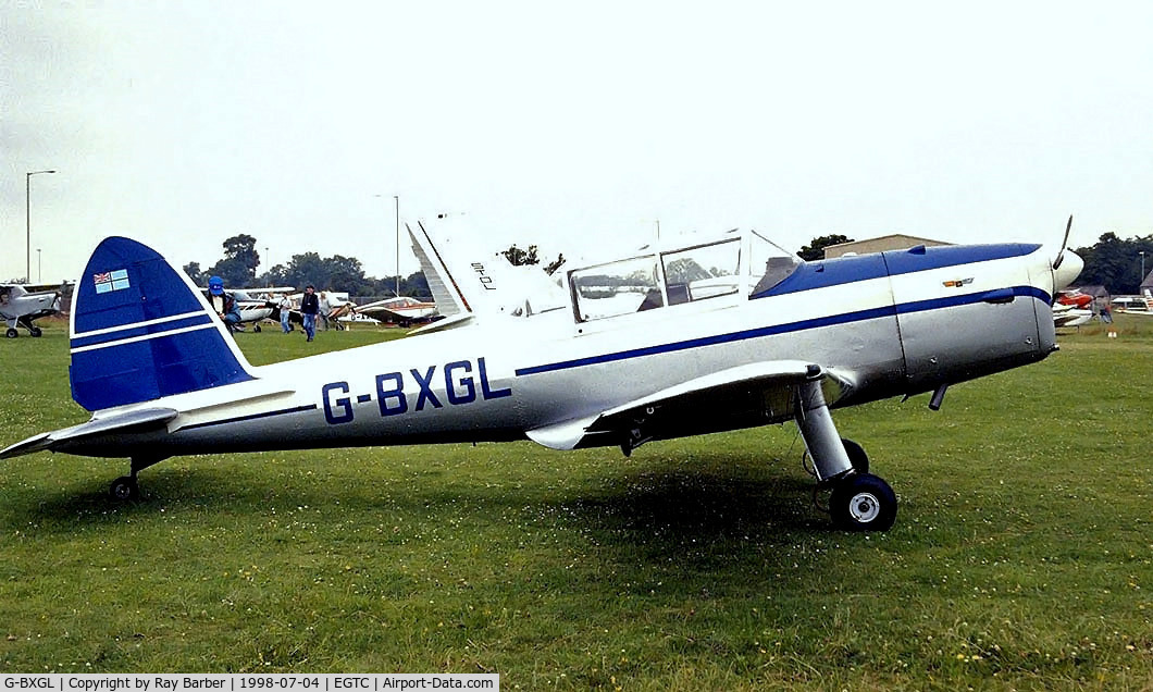 G-BXGL, 1953 De Havilland DHC-1 Chipmunk T.10 C/N C1/0924, DHC-1 Chipmunk T.22 [C1/0924] Cranfield~G 04/07/1998