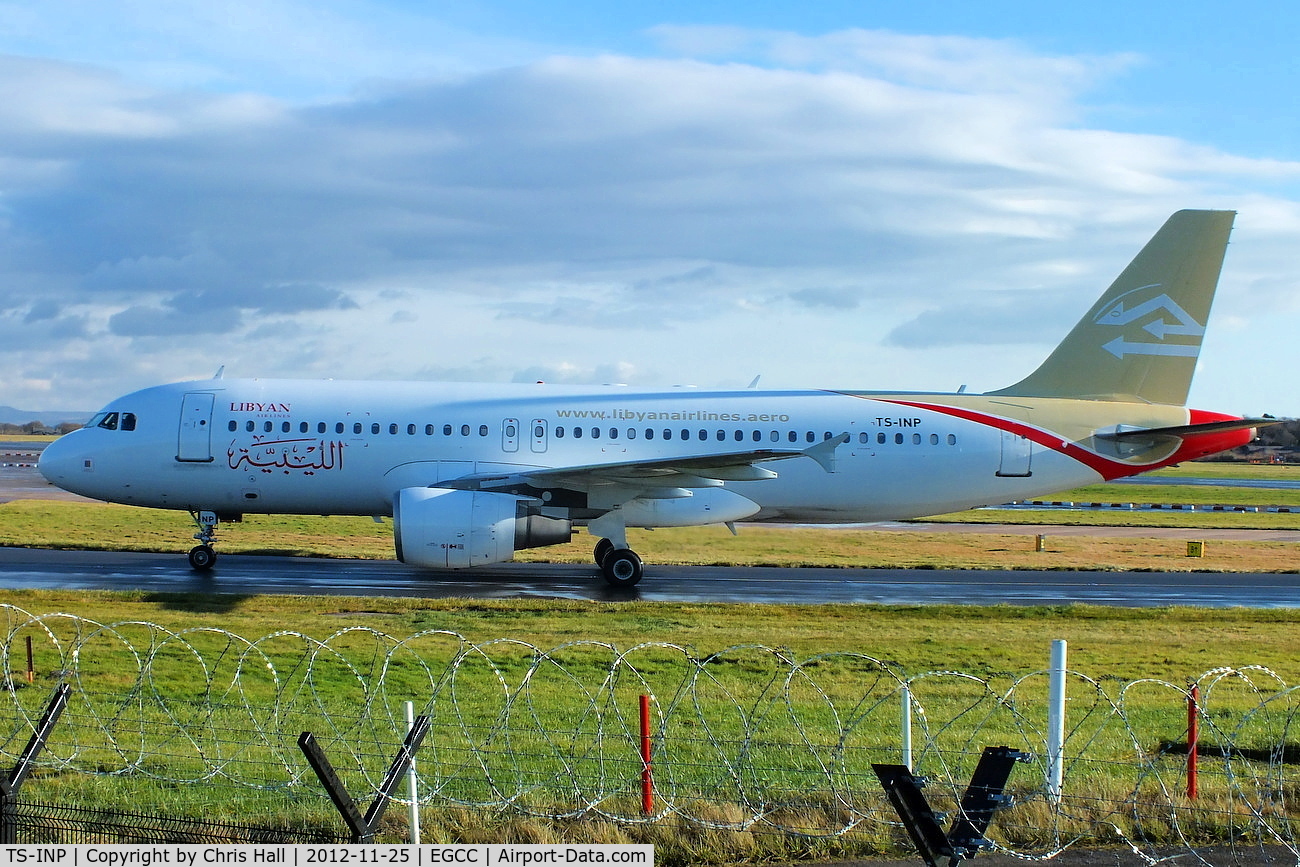 TS-INP, 2001 Airbus A320-214 C/N 1597, Libyan Airlines, Leased from Nouvelair Tunisie