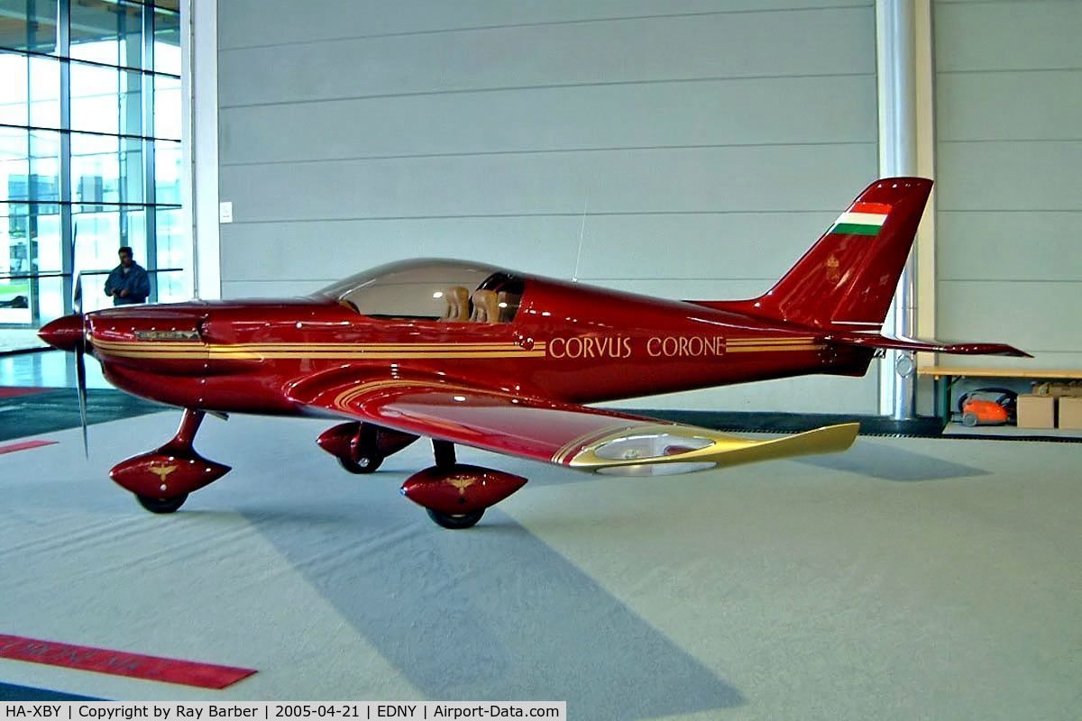HA-XBY, 2005 Corvus Corone MK.I C/N CNE01/001, Corvus Aircraft Corone Mk.1 [CNE01/001] Friedrichshafen~D 21/04/2005. Displayed no registration applied.
