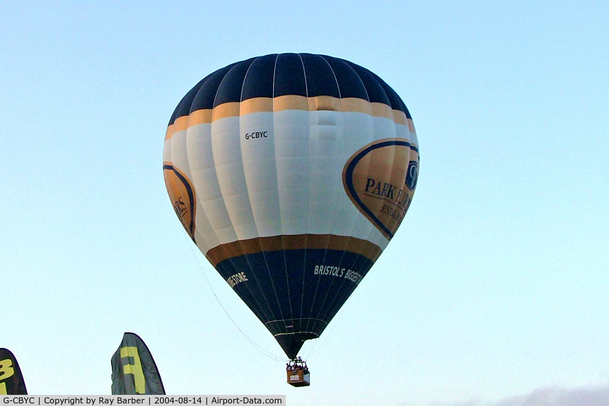 G-CBYC, 2003 Cameron Balloons Z-275 C/N 10342, Cameron A-275 HAFB [10342] Ashton Court~ G 14/08/2004