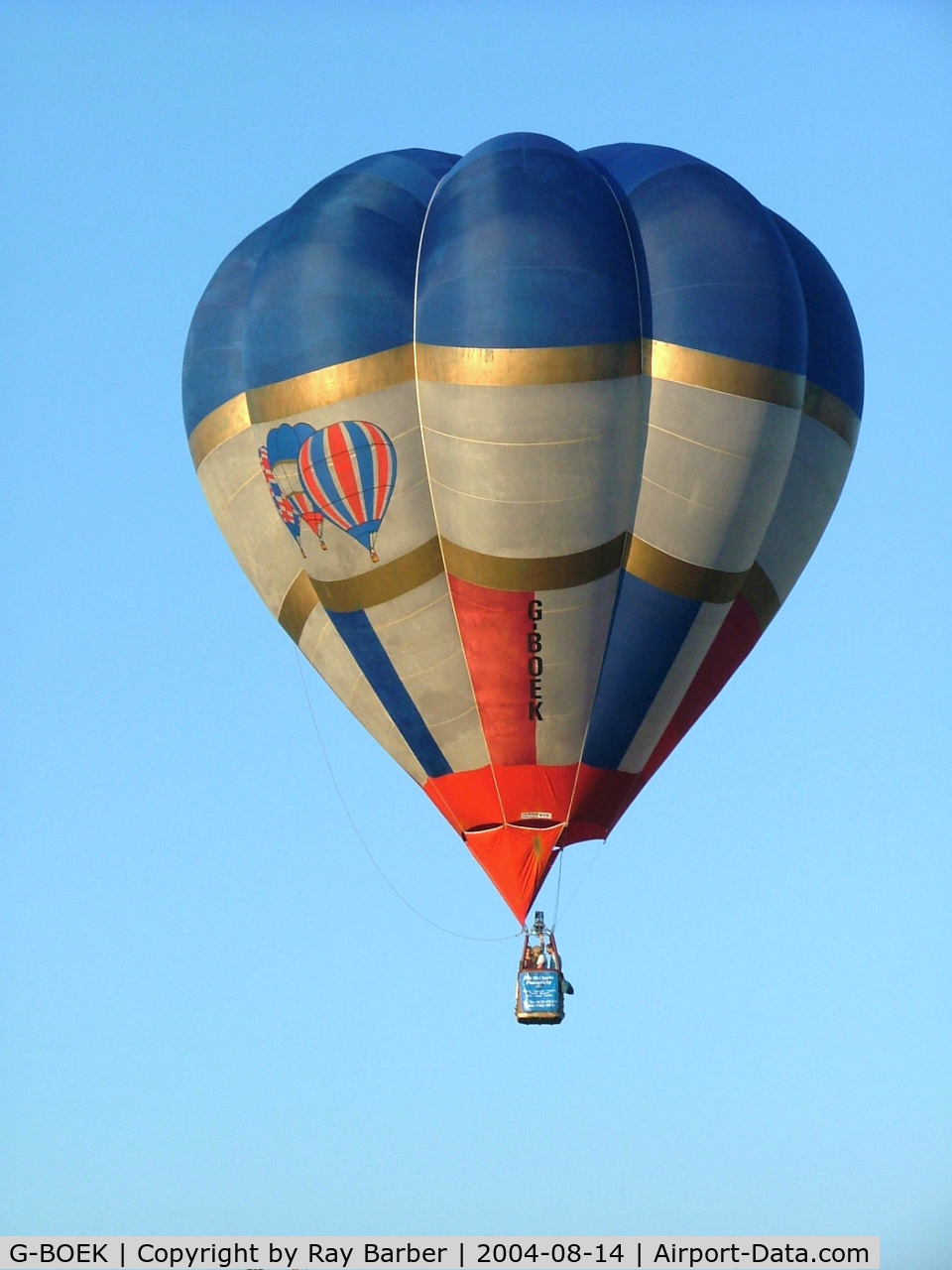 G-BOEK, 1988 Cameron Balloons V-77 C/N 1658, Cameron V-77 HAFB [1234] Ashton Court~ G 14/08/2004