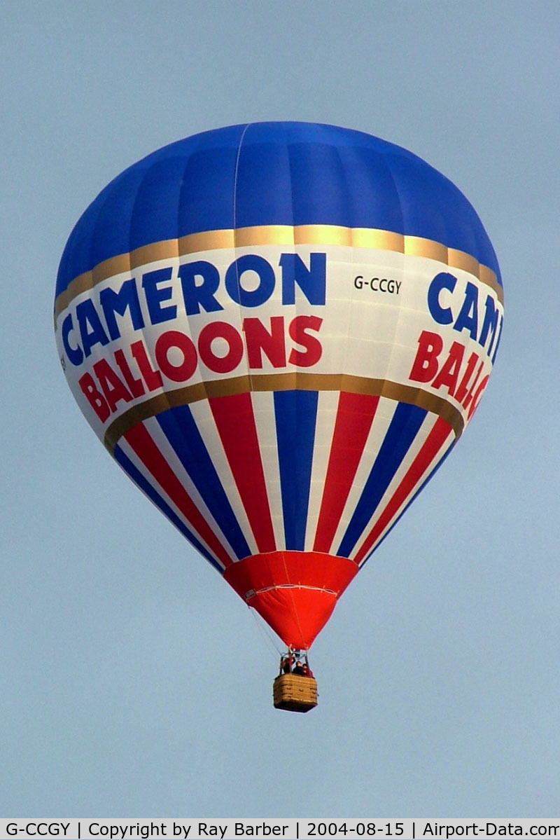 G-CCGY, 2003 Cameron Balloons Z-105 C/N 10422, Cameron Balloon Z-105 [10422]  Ashton Court ~G 15/08/2004