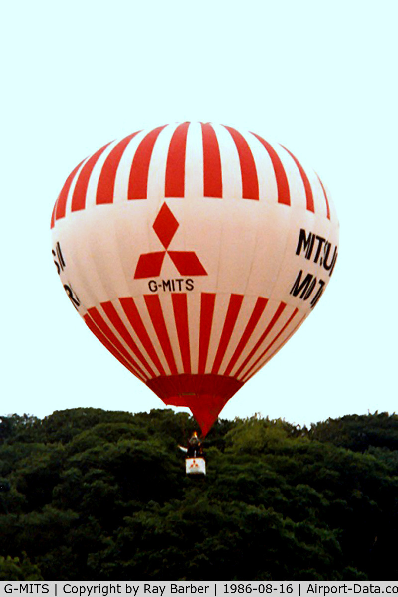 G-MITS, 1985 Cameron Balloons N-77 C/N 1115, Cameron N-77 HAFB [1115] Ashton Court~G 16/08/1986