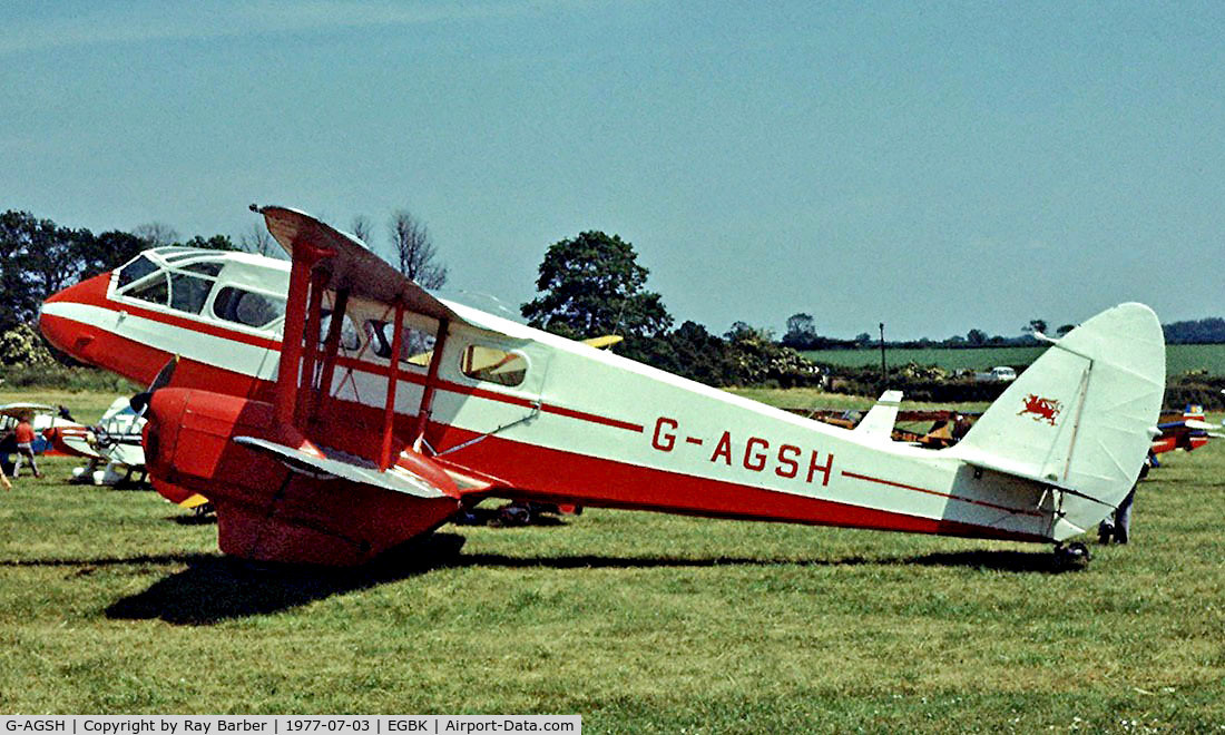 G-AGSH, 1945 De Havilland DH-89A Dominie/Dragon Rapide C/N 6884, De Havilland DH.89A Dragon Rapide 6 [6884] Sywell~G 03/07/1977
