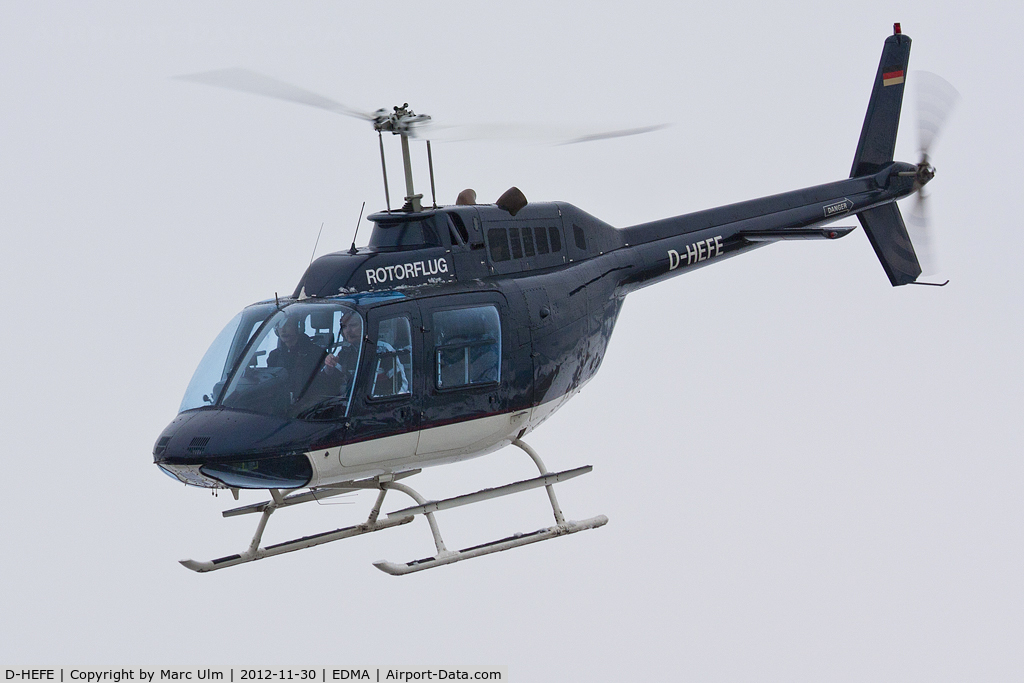 D-HEFE, Bell 206B-3 JetRanger III C/N 2631, Bell on take off.