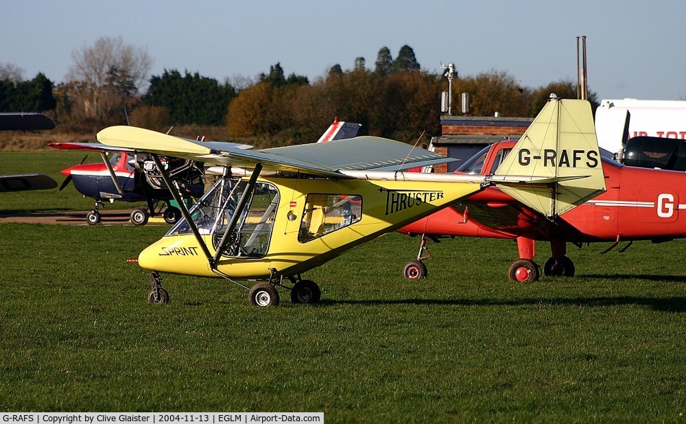 G-RAFS, 2004 Thruster T600N 450 C/N 0041-T600N-097, Originally owned to, R.A.F. Microlight Flying Association in April 2004 and currently with and a trustee of, Caunton GRAFS Syndicate since March 2011