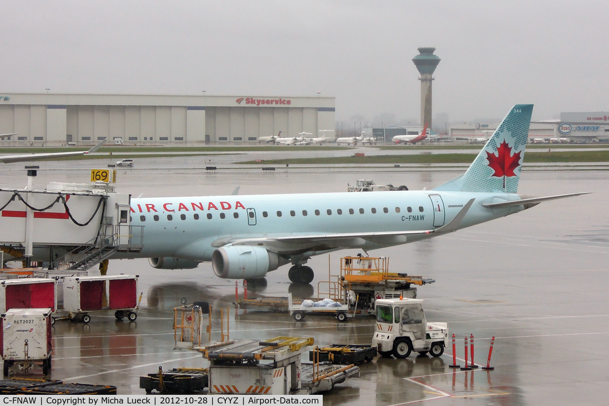 C-FNAW, 2008 Embraer 190AR (ERJ-190-100IGW) C/N 19000149, At Toronto