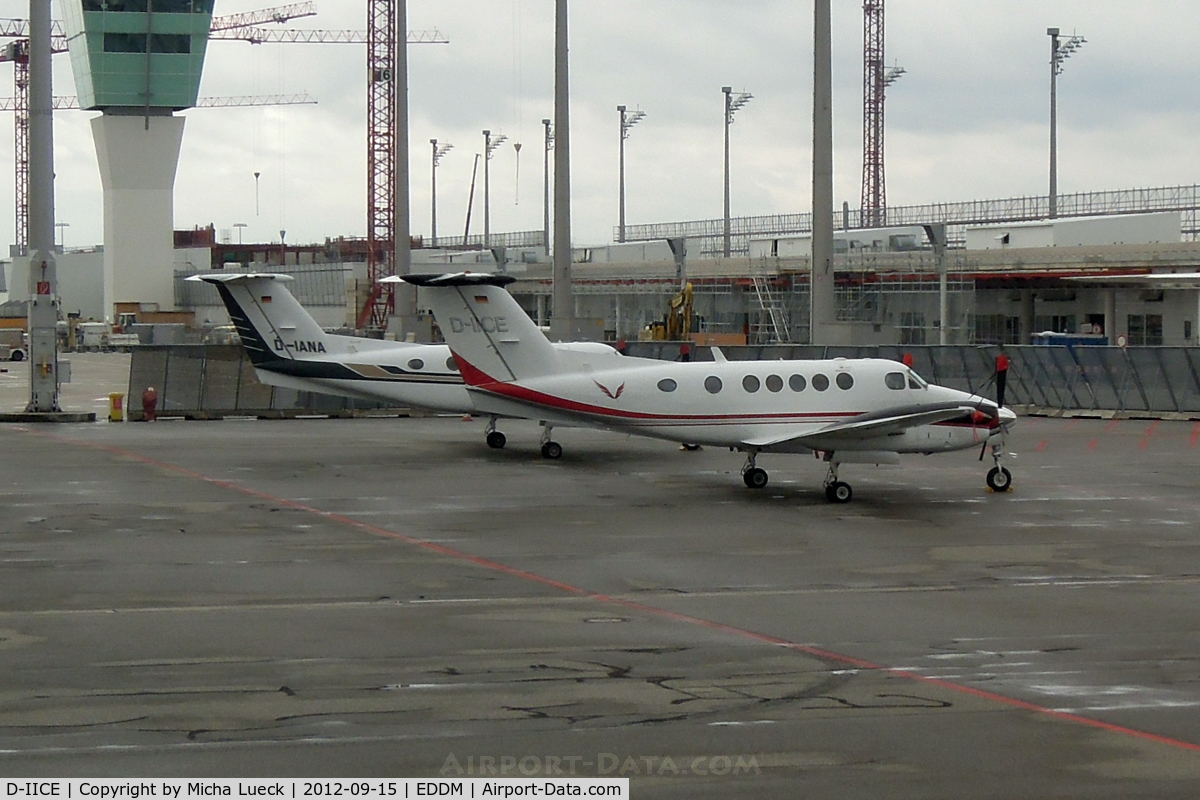 D-IICE, 1977 Beech 200 Super King Air C/N BB-269, D-IANA in the background