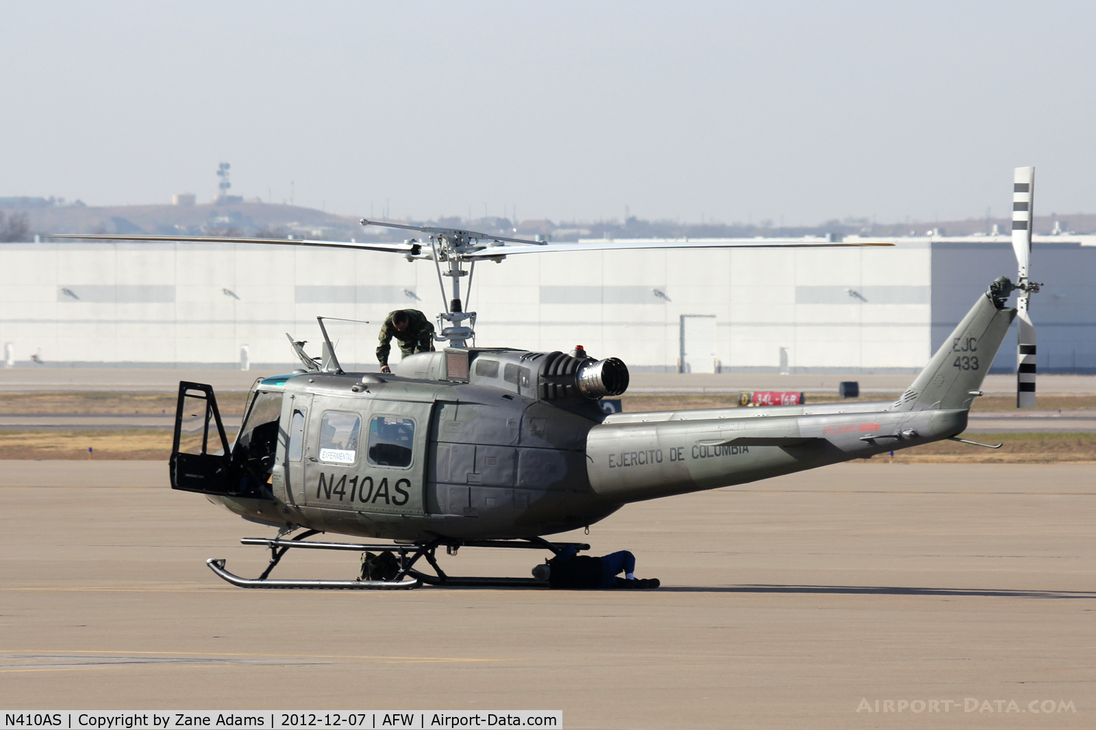 N410AS, Bell UH-1H C/N 6413811, Colombian Huey at Alliance Airport - Fort Worth, TX