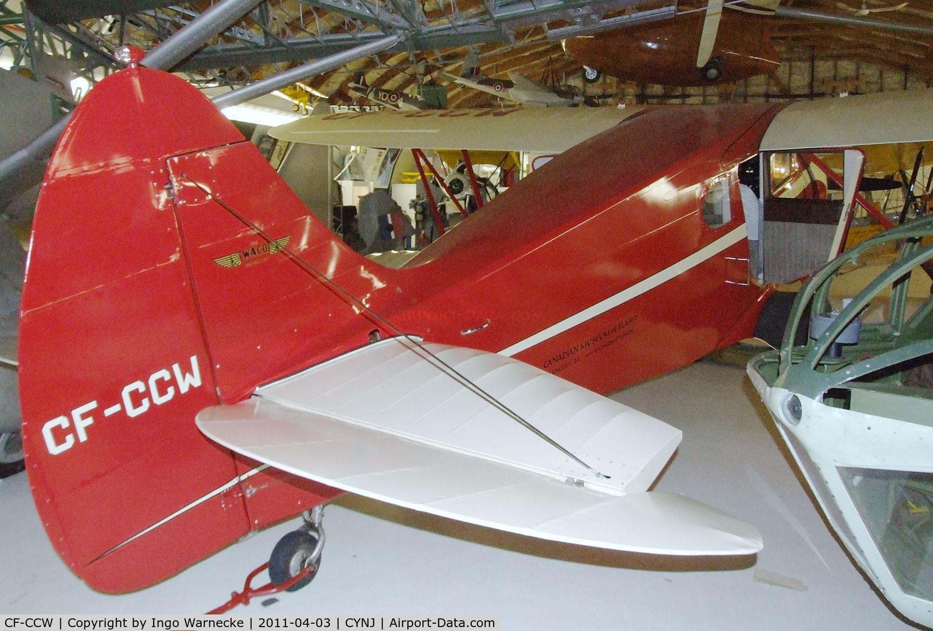 CF-CCW, 1937 Waco AQC-6 C/N 4646, Waco AQC-6 at the Canadian Museum of Flight, Langley BC