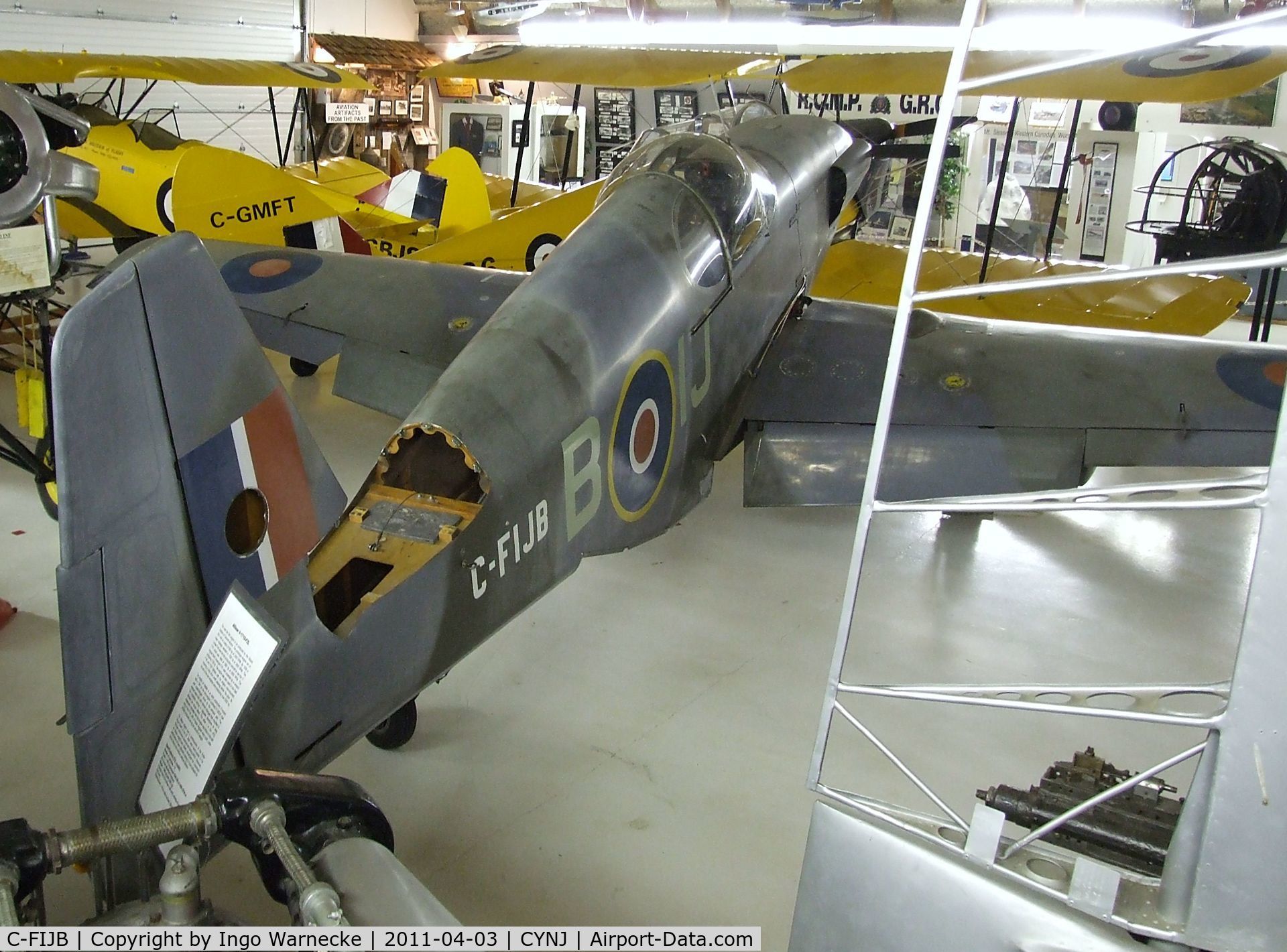 C-FIJB, 1981 Jurca MJ-77G Gnatsum (3/4 Scale NA P-51D Mustang) C/N 34, Marcel Jurca (I.J. Baptiste) MJ-7-G P-51B Mustang 2/3-Scale replica at the Canadian Museum of Flight, Langley BC