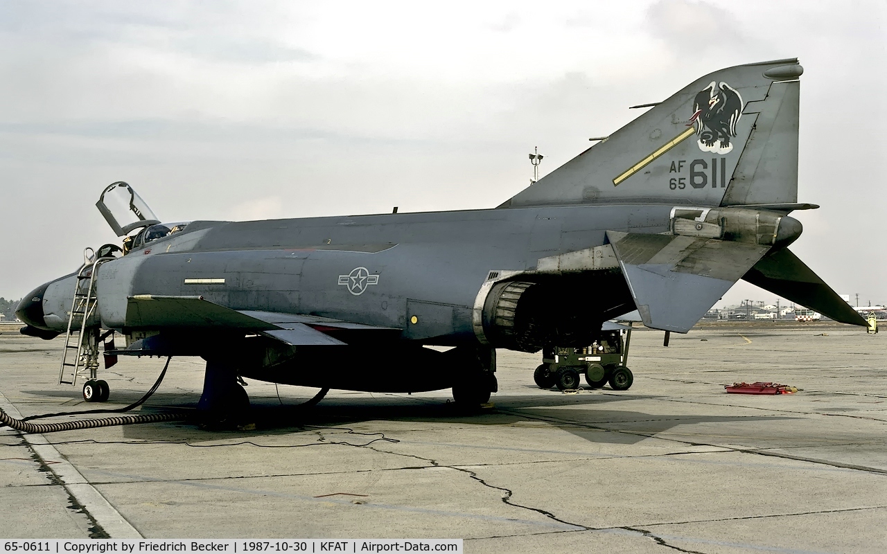 65-0611, 1966 McDonnell F-4D Phantom C/N 1551, flightline at Fresno