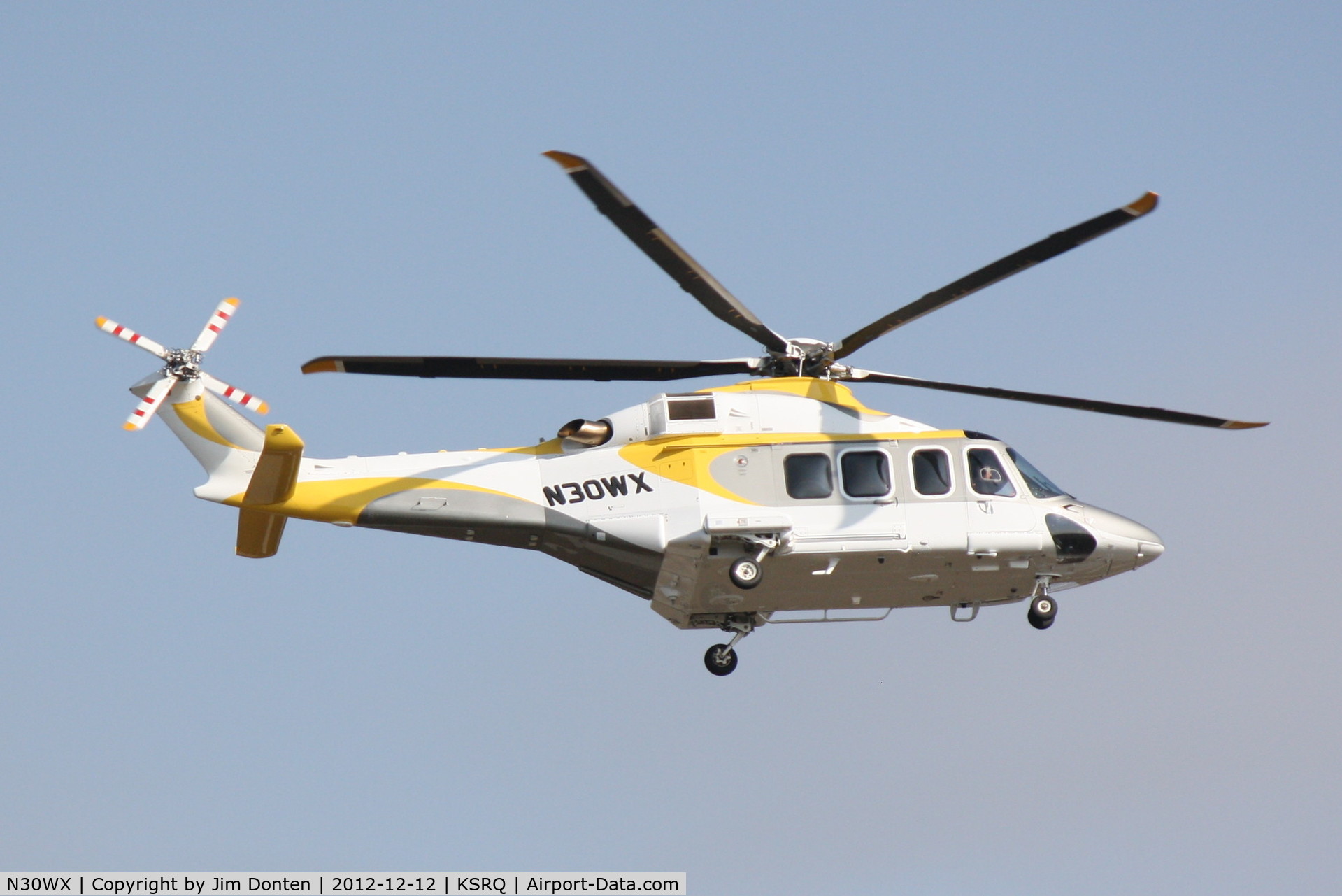 N30WX, AgustaWestland AW-139 C/N 41223, Agusta AW-139 (N30WX) arrives at Sarasota-Bradenton International Airport