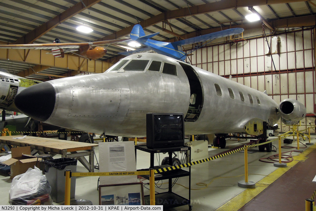 N329J, 1957 Lockheed L-1329 Jetstar C/N 1001, At the Museum of Flight Restoration Center, Everett
