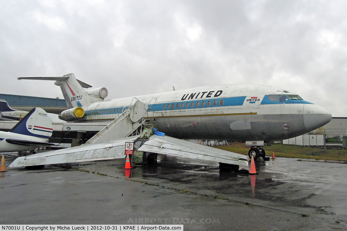 N7001U, 1963 Boeing 727-22 C/N 18293, At the Museum of Flight Restoration Center, Everett