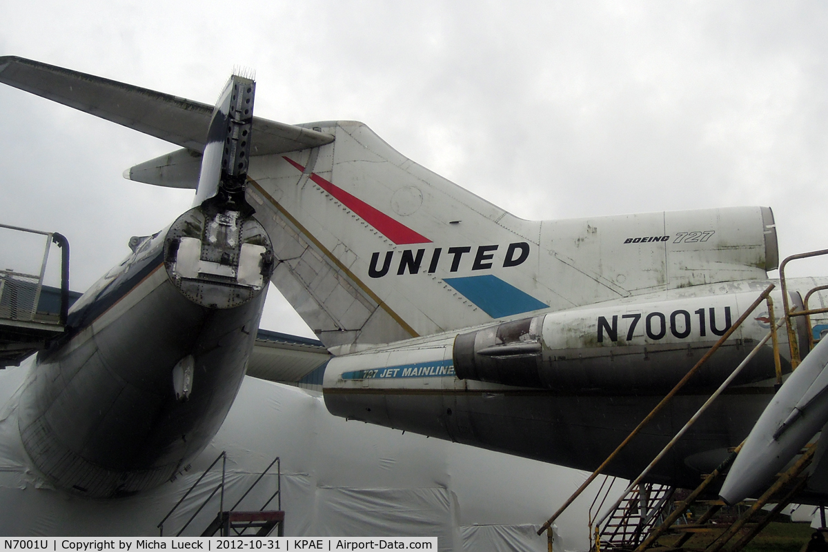 N7001U, 1963 Boeing 727-22 C/N 18293, At the Museum of Flight Restoration Center, Everett