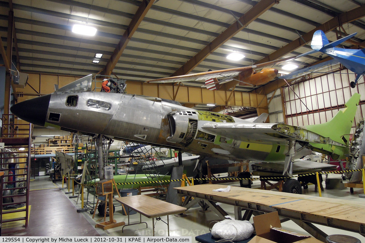 129554, Vought F7U-3 Cutlass C/N 38, At the Museum of Flight Restoration Center, Everett