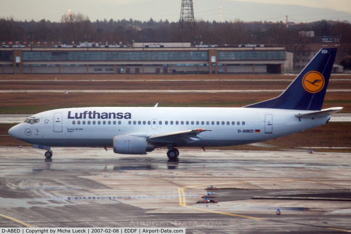 D-ABED, 1991 Boeing 737-330 C/N 25215, At Frankfurt